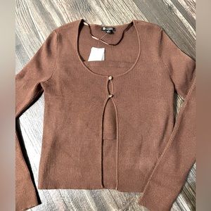 BRAND NEW with tags Versona brown sweater and tube top set size small.